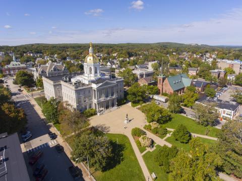 overhead view of the city of Concord, NH 