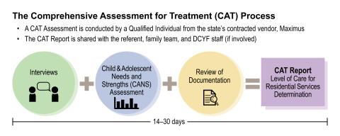 This infographic explains the CAT Assessment for Treatment process explained above.