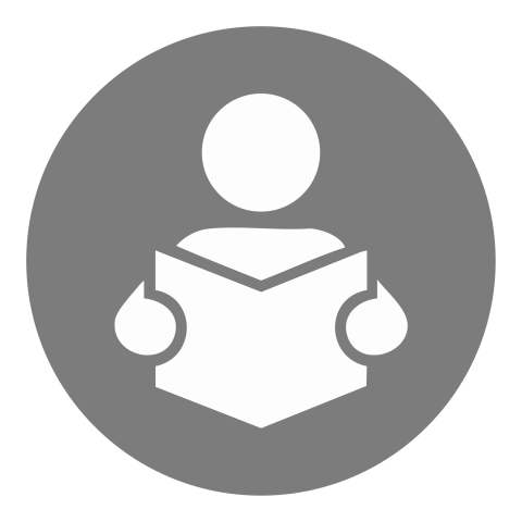 person reading icon
